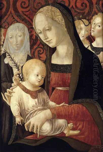 Virgin and Child with St Catherine and Angels c. 1490 Oil Painting by Francesco Di Giorgio Martini