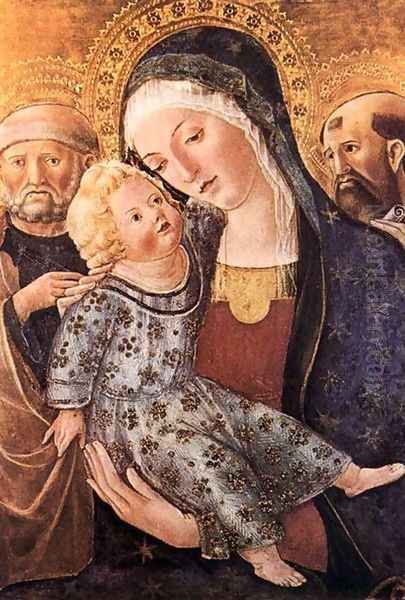 Madonna with Child and Two Saints c. 1470 Oil Painting by Francesco Di Giorgio Martini