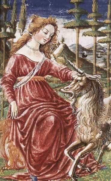 Chastity with the Unicorn 1463 Oil Painting by Francesco Di Giorgio Martini