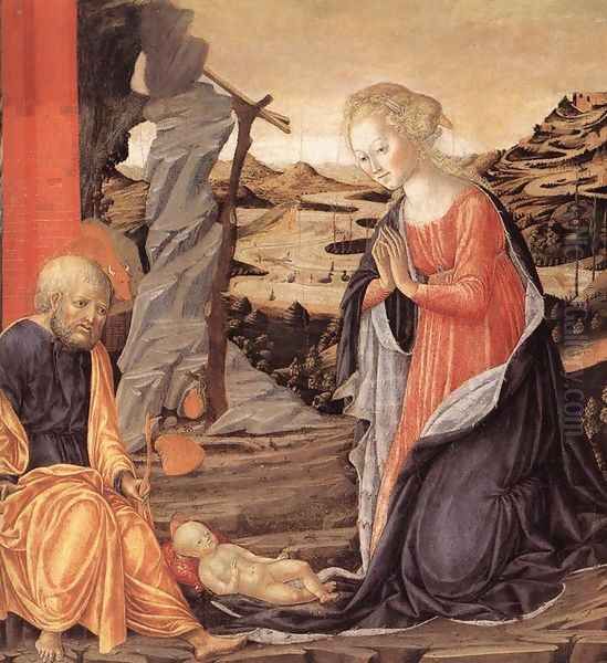 Nativity c. 1470 Oil Painting by Francesco Di Giorgio Martini