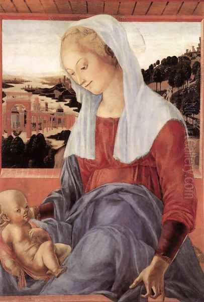 Madonna and Child c. 1472 Oil Painting by Francesco Di Giorgio Martini