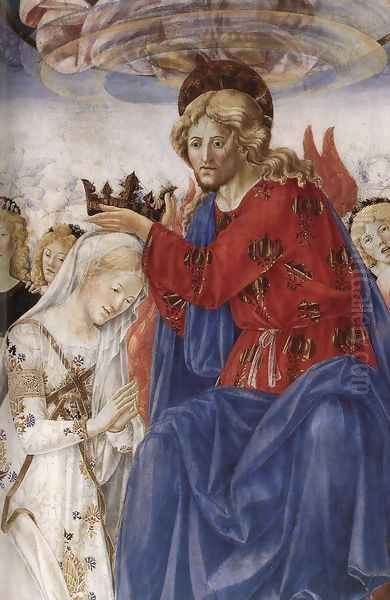 The Coronation of the Virgin (detail 1) 1472-73 Oil Painting by Francesco Di Giorgio Martini