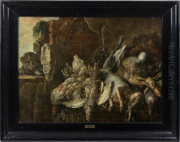 Jagdstilleben Mit Vogeln Und Hase Oil Painting by Jan Fyt