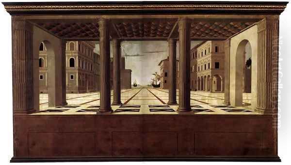 Architectural View Oil Painting by Francesco Di Giorgio Martini