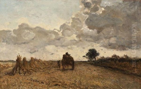 The Loading Of The Wheat Sheaves Oil Painting by Paul Joseph Constantine Gabriel