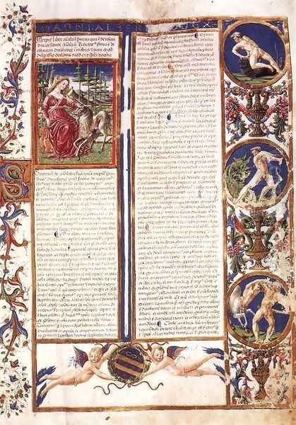 First page of the Codex De Animalibus Oil Painting by Francesco Di Giorgio Martini