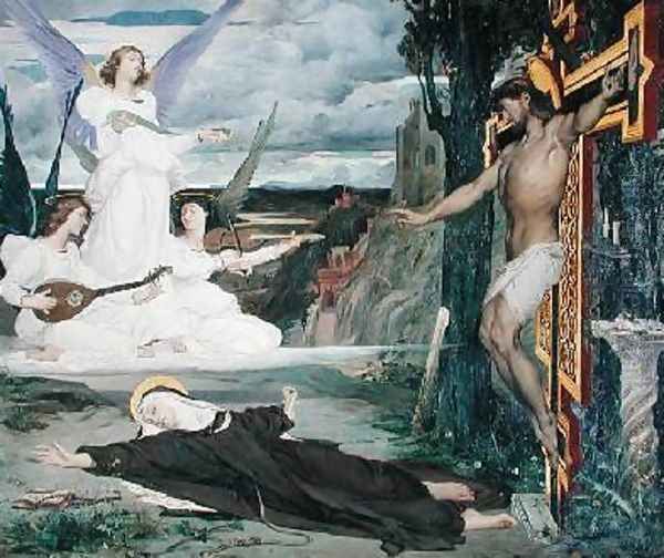 The Vision Legend of the 14th Century 1872 Oil Painting by Luc-Olivier Merson