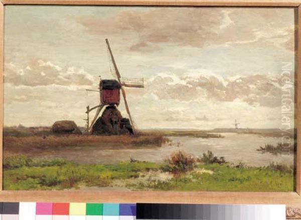 Watermolen: A Watermill Oil Painting by Paul Joseph Constantine Gabriel