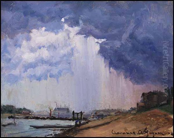 Stormy Day Oil Painting by Clarence Alphonse Gagnon