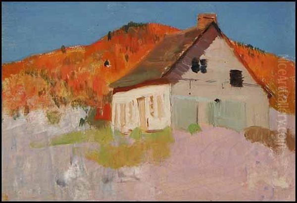 Autumn, Baie-saint-paul Oil Painting by Clarence Alphonse Gagnon