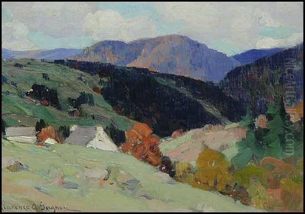 Baie St. Paul, Autumn Oil Painting by Clarence Alphonse Gagnon