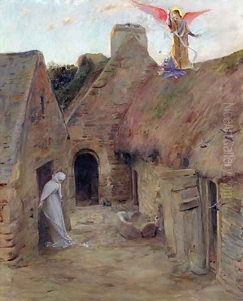 The Annunciation 1908 Oil Painting by Luc-Olivier Merson