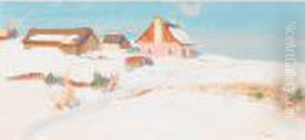 Baie St. Paul Oil Painting by Clarence Alphonse Gagnon