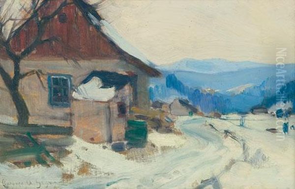 St. Joseph, Charlevoix Oil Painting by Clarence Alphonse Gagnon