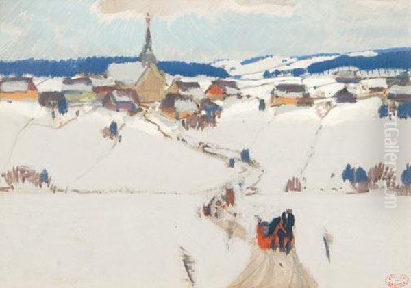 Soleil Et Ombre (a Study For Maria Chapdelaine) Oil Painting by Clarence Alphonse Gagnon