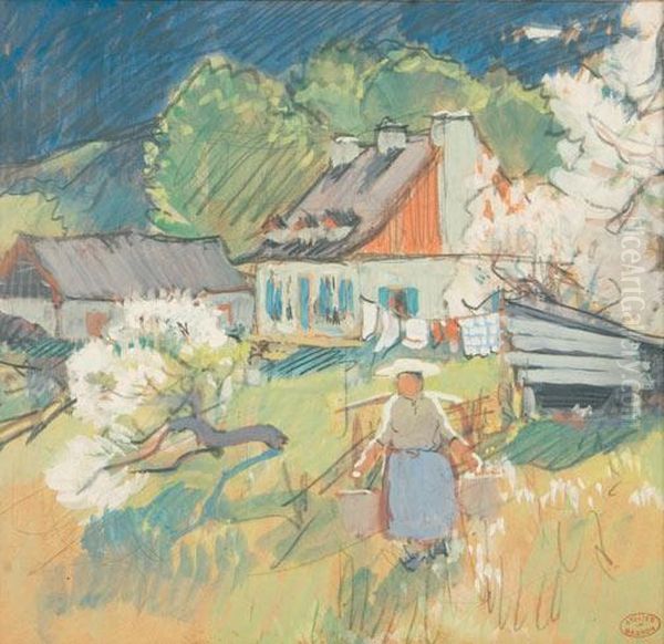 Maria Chapdelaine (a Study) Oil Painting by Clarence Alphonse Gagnon