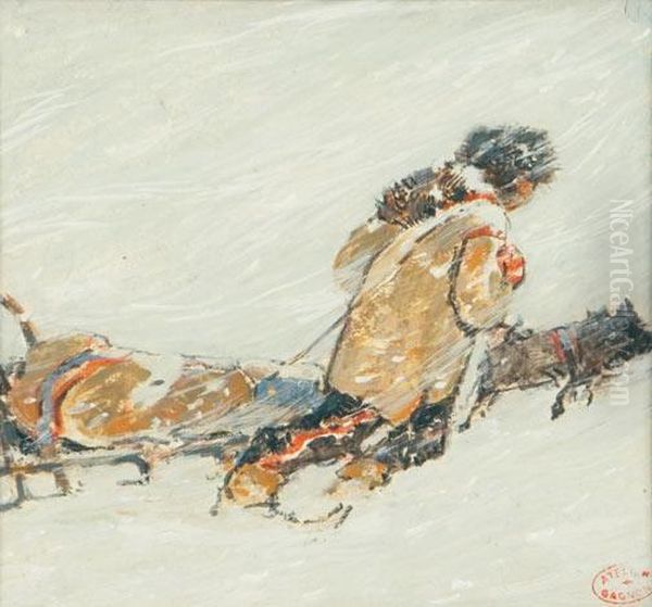 Mush, A Study For The Grand Silence Blanc Oil Painting by Clarence Alphonse Gagnon