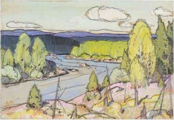 Bend Of A River by Clarence Alphonse Gagnon