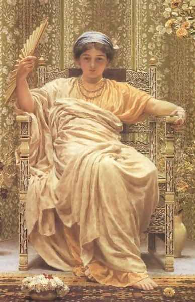 A Revery Oil Painting by Albert Joseph Moore