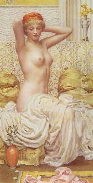 Myrtle Oil Painting by Albert Joseph Moore