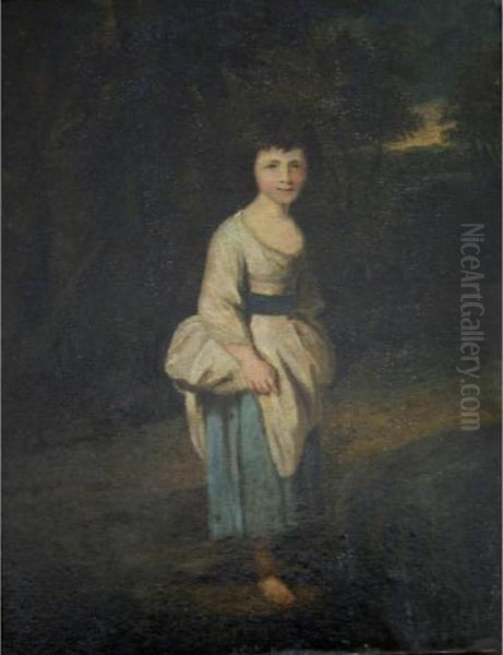 Portrait Of Country Girl By A Woodland Pool Oil Painting by Thomas Gainsborough