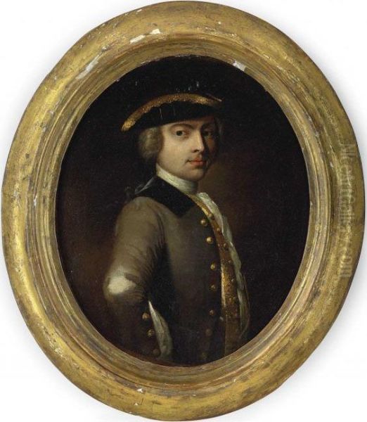 Portrait Of A Gentleman, Half-length, In A Tricorne Oil Painting by Thomas Gainsborough