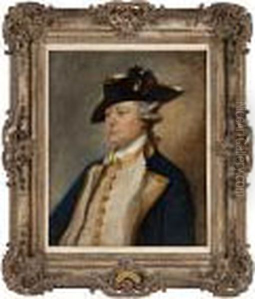 Half Length Portrait Of The Right Honourable Augustus Harvey, Lord Of The Admiralty Oil Painting by Thomas Gainsborough