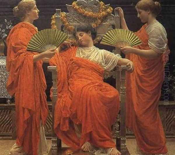 Midsummer Oil Painting by Albert Joseph Moore