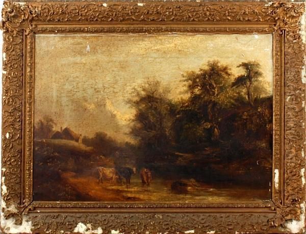 Landscape With Cattle Oil Painting by Thomas Gainsborough