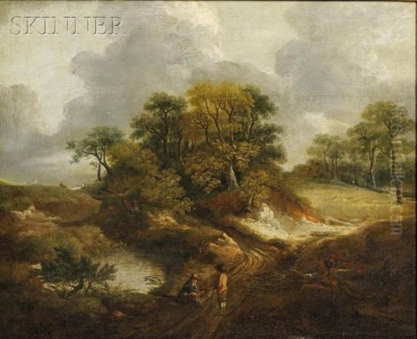 View Near Sudbury Oil Painting by Thomas Gainsborough