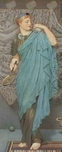 Battledore Oil Painting by Albert Joseph Moore