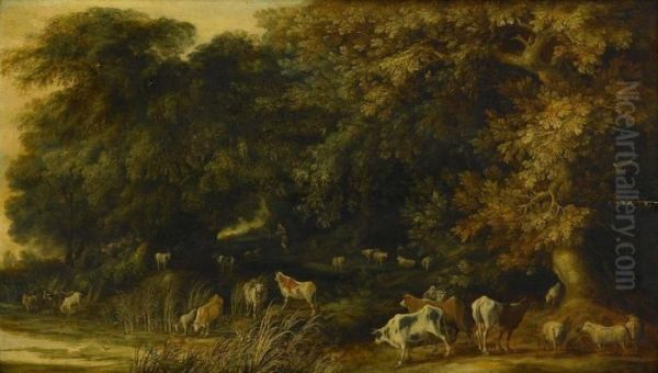 Pastoral Scene With A Herdsman And Livestock Oil Painting by Thomas Gainsborough