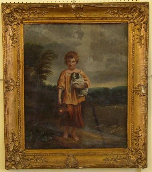 Cottage Girl With Dog And Pitcher Oil Painting by Thomas Gainsborough