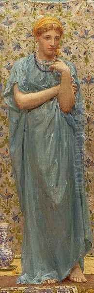 Marigolds Oil Painting by Albert Joseph Moore