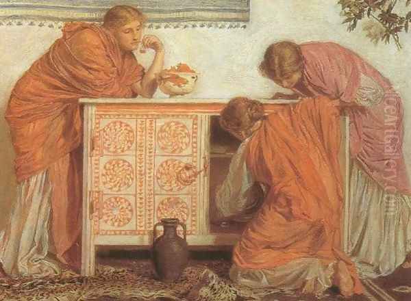 Pomegranates Oil Painting by Albert Joseph Moore