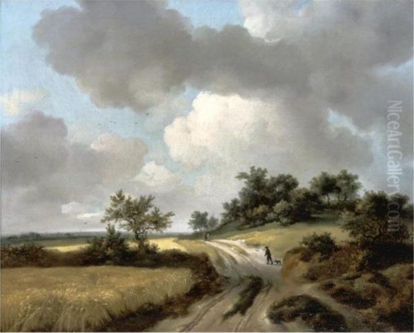 Landscape With Figures On A Path Oil Painting by Thomas Gainsborough