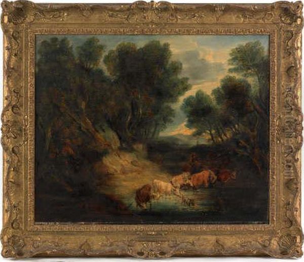 Retaining An Early Carved And Gilded Frame Oil Painting by Thomas Gainsborough