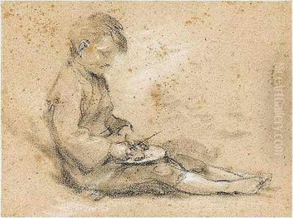 Study Of A Beggar Boy Eating Oil Painting by Thomas Gainsborough