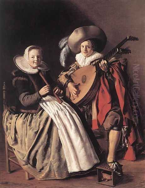 The Duet c. 1630 Oil Painting by Jan Miense Molenaer