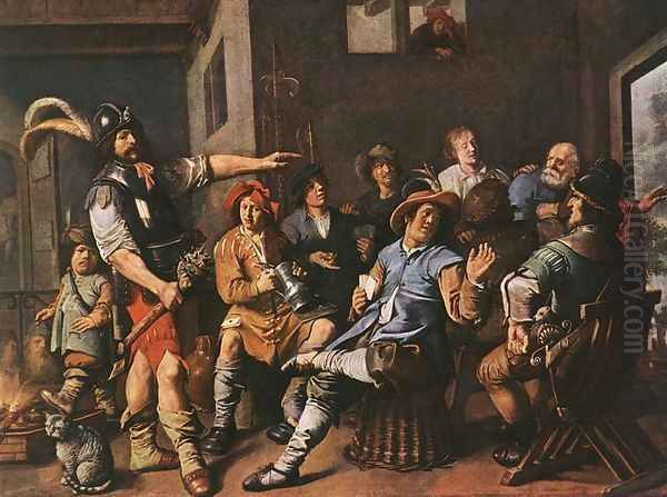 The Denying of Peter 1636 Oil Painting by Jan Miense Molenaer