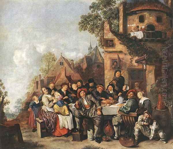 Tavern of the Crescent Moon Oil Painting by Jan Miense Molenaer