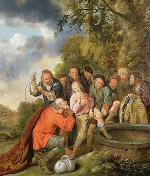 Joseph Being Cast into the Well by his Brothers Oil Painting by Jan Miense Molenaer