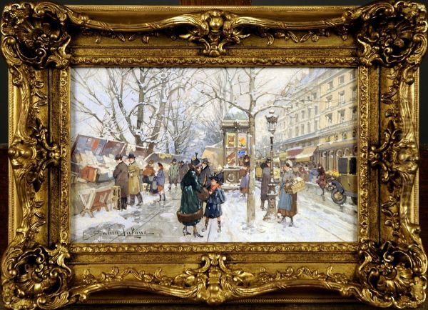 Printemps Et Hiver Oil Painting by Eugene Galien-Laloue