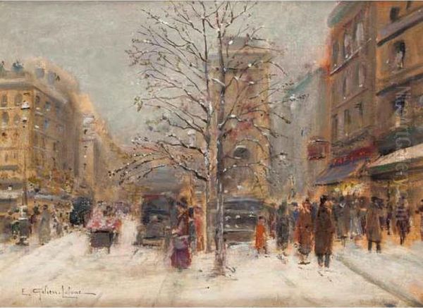 Boulevard Di Parigi Oil Painting by Eugene Galien-Laloue