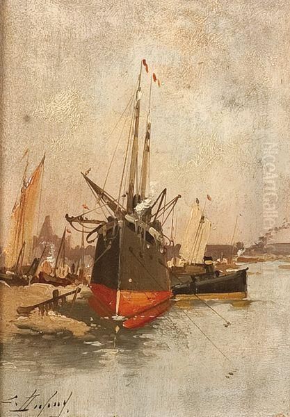 Marine Oil Painting by Eugene Galien-Laloue