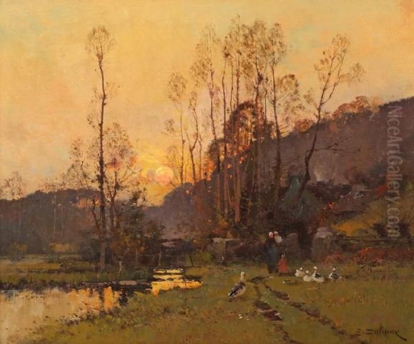 La Campagne Oil Painting by Eugene Galien-Laloue