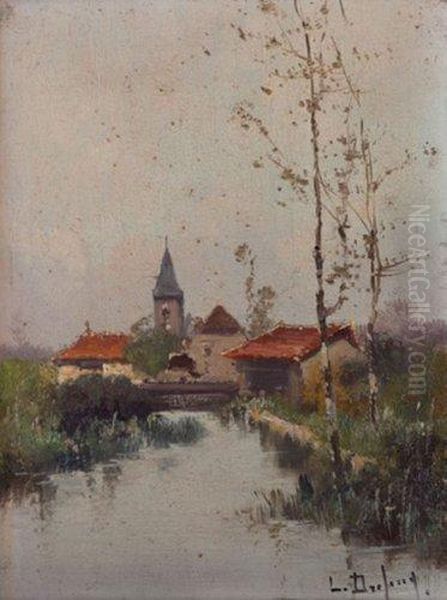 Village De Campagne Oil Painting by Eugene Galien-Laloue