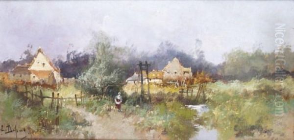 Le Petit Ruisseau Oil Painting by Eugene Galien-Laloue