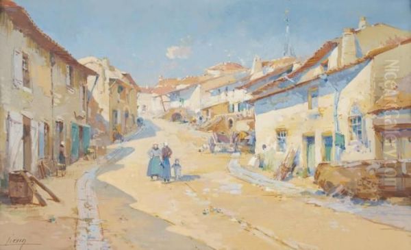 Conversation Dans Une Ruelle Oil Painting by Eugene Galien-Laloue