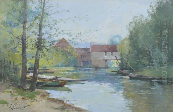 Le Vieux Moulin De Dennemont Oil Painting by Eugene Galien-Laloue